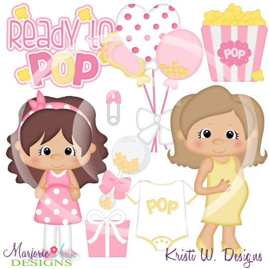 Ready To Pop- Girl SVG Cutting Files Includes Clipart - Click Image to Close